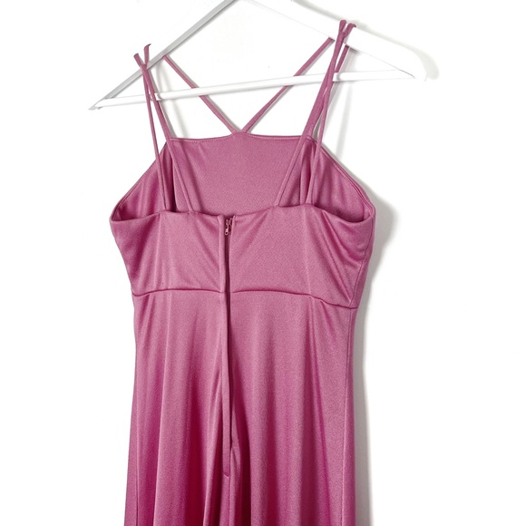 Vintage Pink Maxi Dress Empire Waist - Picture 6 of 7